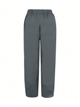 Simple Solid Color Casual Elastic Waist Pants